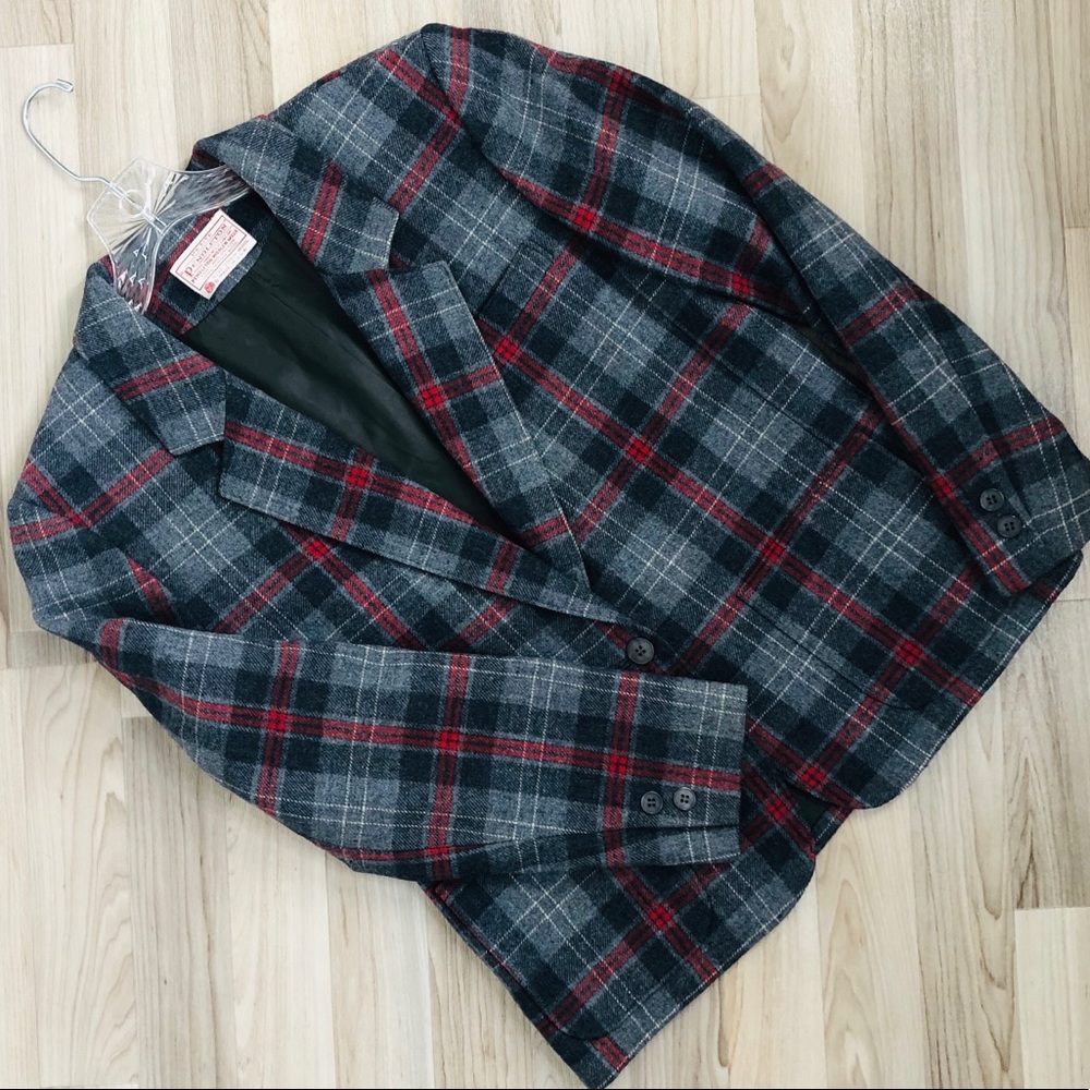 Pendleton Plaid Double Breasted Jacket Blazer Nwot - image 4